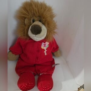 A & A PLUSH PEOPLE PALS SOFTEES BABY LION in PAJAMAS STUFFED ANIMAL Vintage
